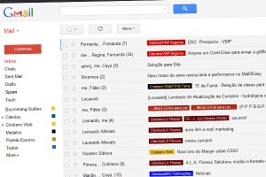 Usando marcadores com cores no Gmail