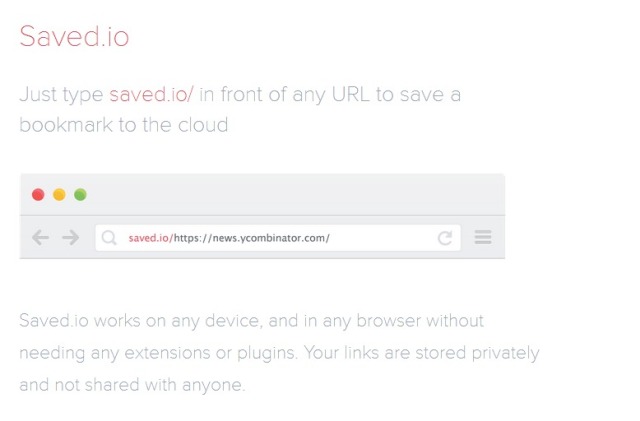 Saved.io   The fastest way to save links in the cloud