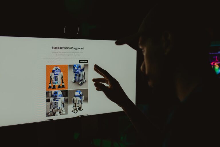 pessoa usando o stablediffusion ai inteligencia artificial